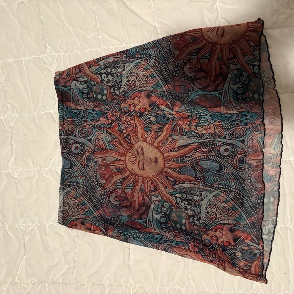 Bohemian Sun Print Skirt